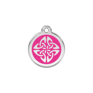 Médaille chat Flèches Tribales Rose vif S