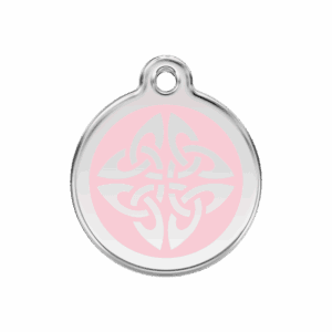 Médaille chien flèches tribales rose taille M