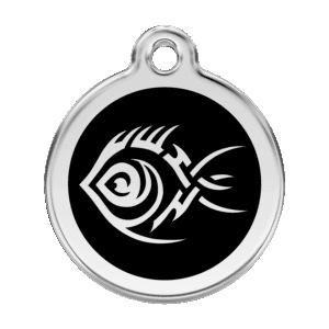 Médaille chien Poisson tribal noir L Red Dingo
