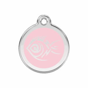 Médaille chien Poisson tribal rose M 30mm Red Dingo