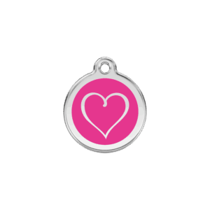 Médaille chat Coeur Tribal Rose S 20mm