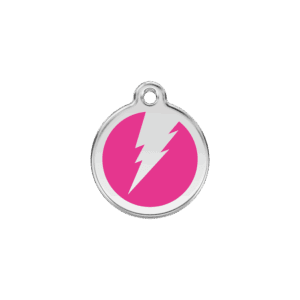 Médaille chat Éclair Rose vif S Red Dingo