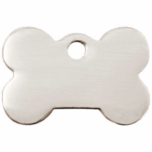 Médaille chien Os acier inoxydable taille L