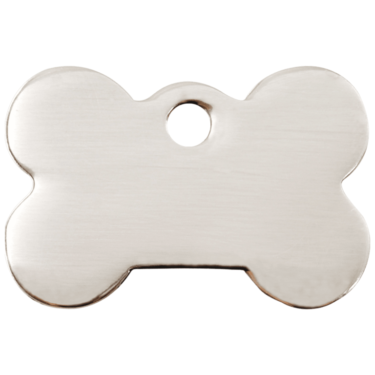 Vue avant - Médaille personnalisable pour chien Red Dingo Os en acier inoxydable - Taille L - 02-BN-ZZ-LG