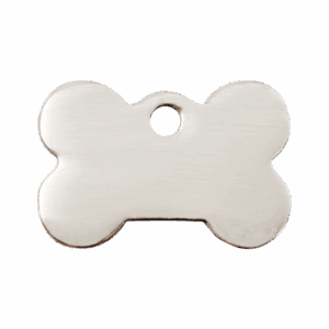 Médaille chien Os en acier inoxydable taille M