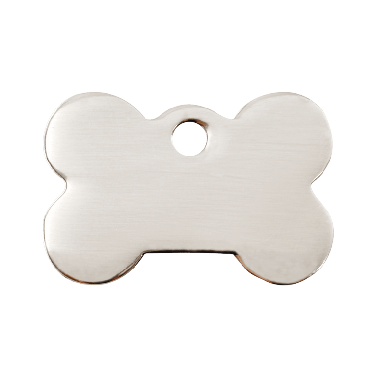 Vue avant - Médaille personnalisée pour chien Red Dingo Os en acier inoxydable - Taille M - Réf : 02-BN-ZZ-ME