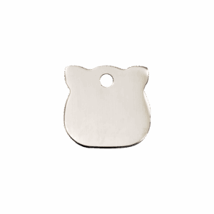 Médaille tête de chat acier inoxydable S