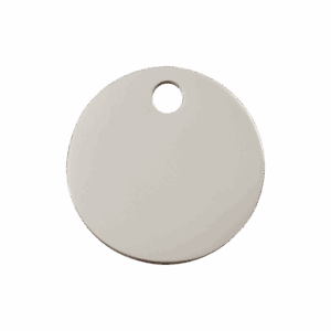 Médaille chien cercle acier inoxydable Taille M
