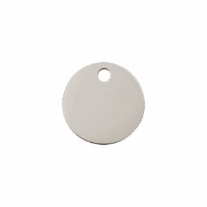 Médaille chat cercle acier inoxydable taille S