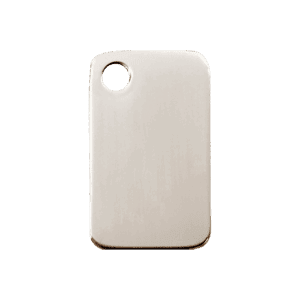 Médaille chien rectangle acier inoxydable taille M