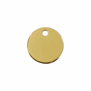 Médaille chat cercle laiton plat taille S