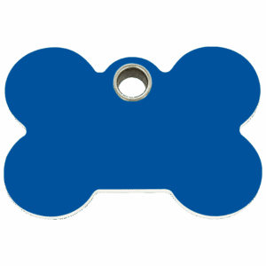 Médaille chien Os Bleu foncé Taille L