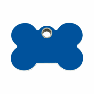 Médaille chien Os Bleu foncé Taille M