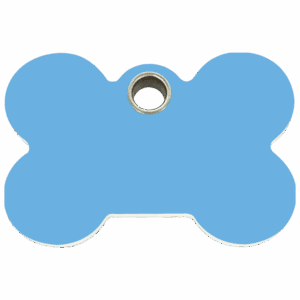 Médaille chien Os Bleu clair Taille L