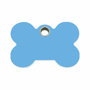Médaille chien Os bleu clair Taille M