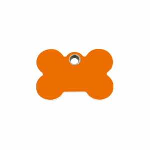 Médaille chat ou petit chien Os Orange S personnalisée Red Dingo