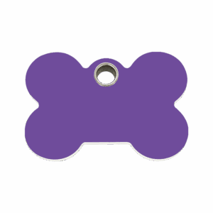 Médaille chien Os Violet Taille M