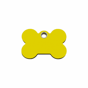 Médaille chat Os Jaune S Red Dingo plastique plat