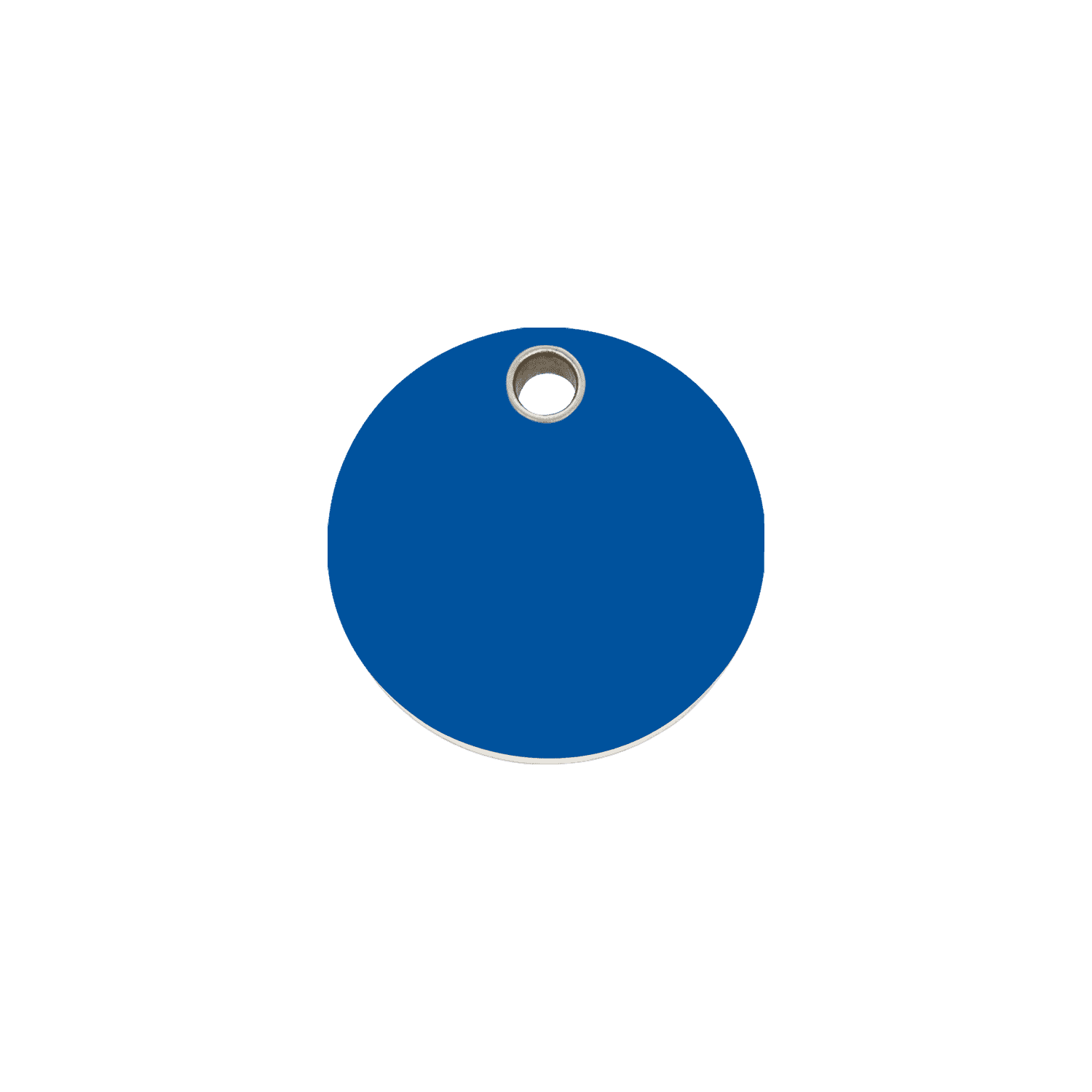 Vue avant - Médaille personnalisée pour chien/chat Red Dingo Plastique plat Cercle Bleu foncé - Taille S