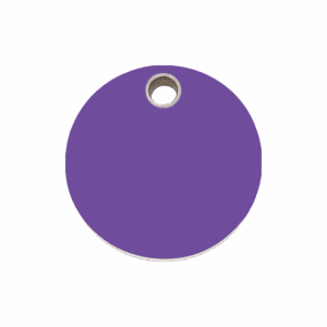 Médaille chien cercle plastique plat violet Taille M