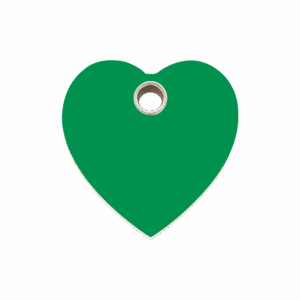 Médaille chien cœur personnalisable Red Dingo vert M