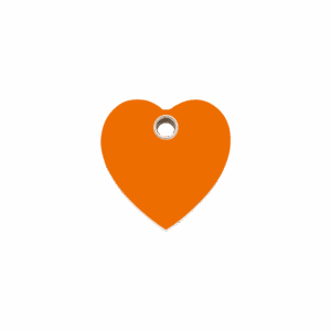 Médaille chat cœur orange S Red Dingo plastique plat