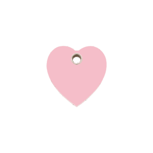 Médaille chat cœur rose S Red Dingo plastique plat