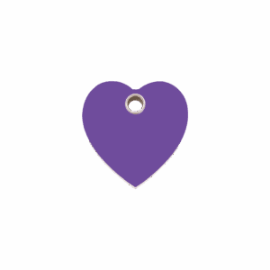 Médaille chat cœur violet S Red Dingo plastique plat