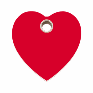 Médaille chien cœur rouge Red Dingo taille L plastique plat
