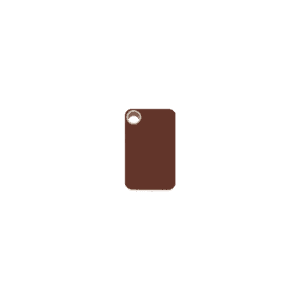 Médaille chat ou petit chien rectangle plastique plat brun S - Gravure incluse