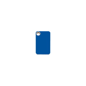 Médaille chat rectangle plastique plat bleu foncé S