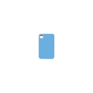 Médaille chat rectangle plastique plat bleu clair S