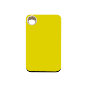 Médaille chien rectangle jaune M Red Dingo