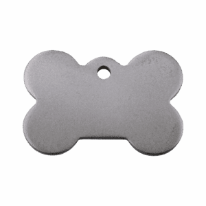 Médaille chien Os Titane plat Taille M