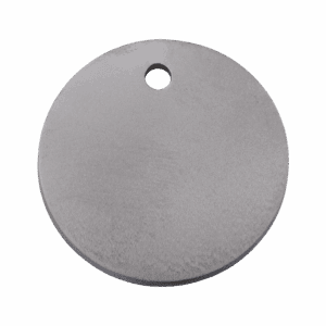 Médaille chien cercle Titane plat Taille L