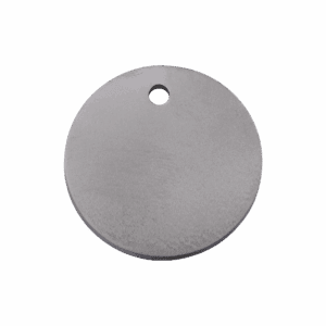 Médaille chien cercle Titane plat Taille M