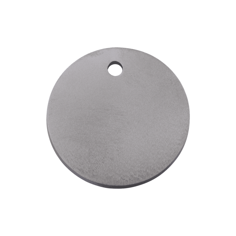 Vue avant - Médaille personnalisable Red Dingo Titane plat Cercle - Taille M - 0T-CL-ZZ-ME