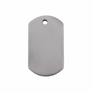 Médaille chien rectangle Titane M