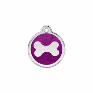 Médaille chat Os scintillant Violet S Red Dingo