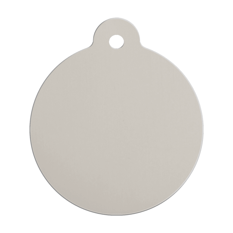Vue arrière - Médaille personnalisée pour chien Red Dingo Émail/Acier Jaune Drapeau Espagnol 38mm - Marque Red Dingo