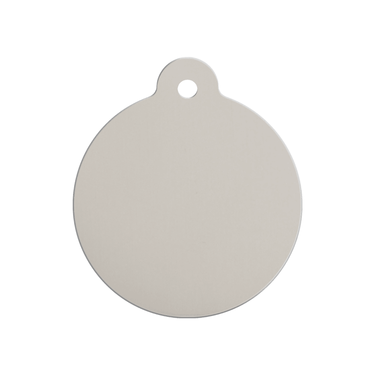 Vue arrière - Médaille personnalisée pour chien Red Dingo Émail et acier inoxydable kiwi noir - Taille M