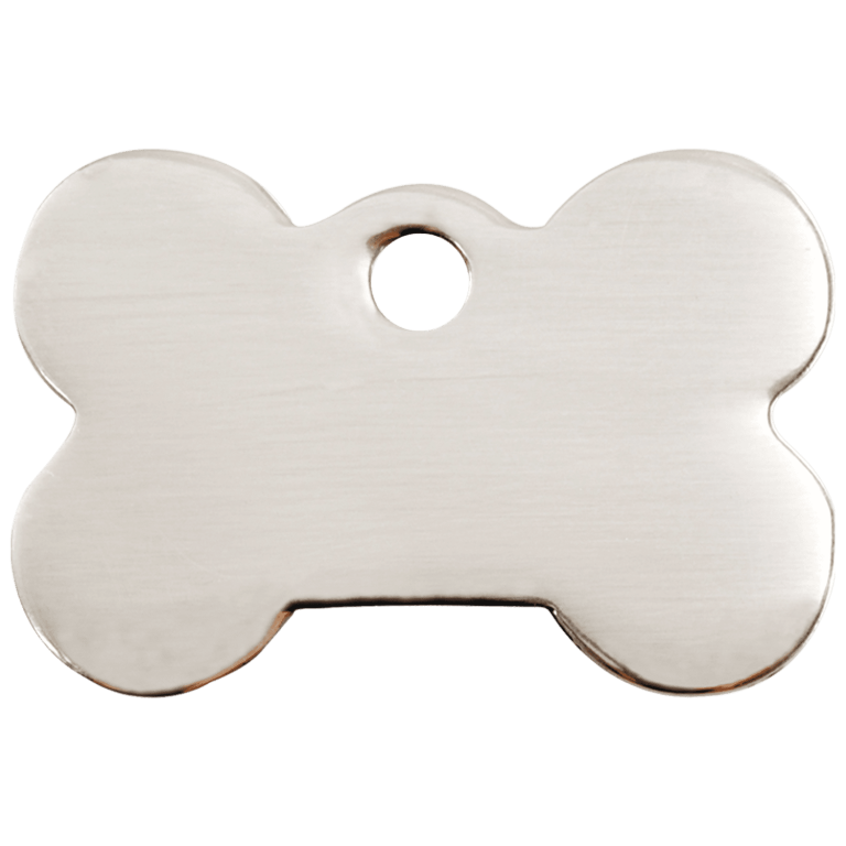 Vue arrière - Médaille personnalisable pour chien Red Dingo Os en acier inoxydable - Taille L - 02-BN-ZZ-LG