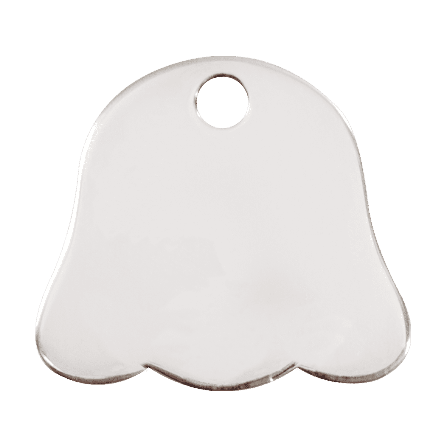 Vue arrière - Médaille personnalisée Red Dingo pour chien ou chat - Plat acier inoxydable - Tête de chien - Taille S