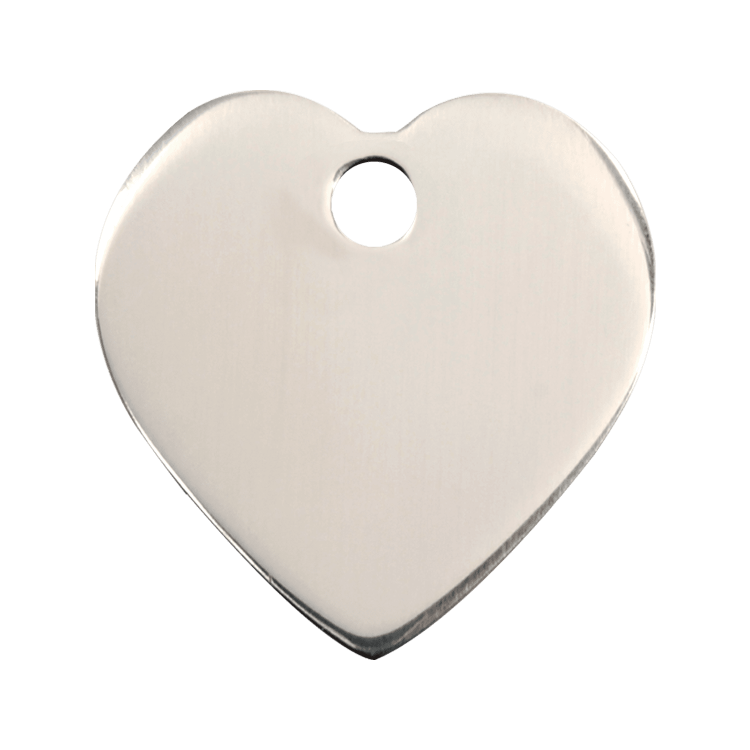 Vue arrière - Médaille personnalisable Red Dingo cœur acier inoxydable - Taille S - 02-HT-ZZ-SM
