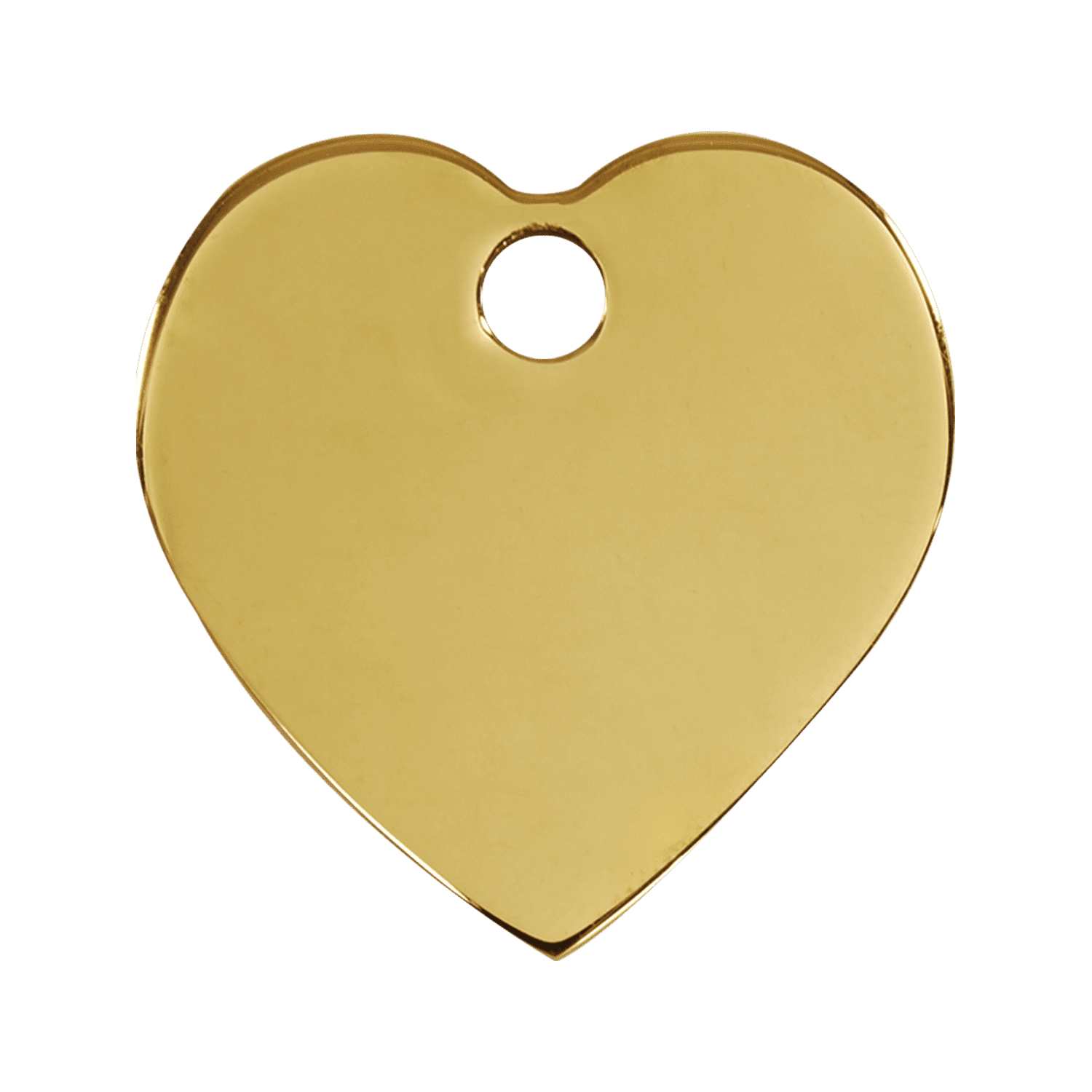 Vue arrière - Médaille personnalisée Red Dingo cœur laiton plat S 4.3G - Pour chien/chat - Réf. 03-HT-ZZ-SM